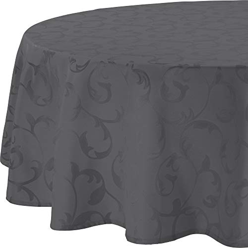 Erwin Müller Tischdecke Greven abwaschbar anthrazit Größe rund: 160 cm...