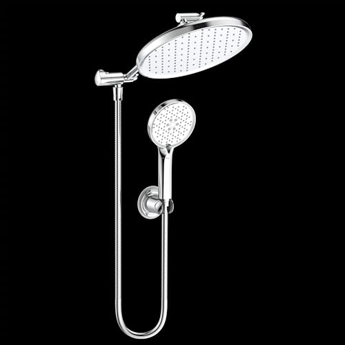 Image of Plantex 304 Stainless Steel Flexible Hose Pipe & Hand Shower Holder /Shower For Bathroom Full Set with 3-Mode Hand Shower - Chrome