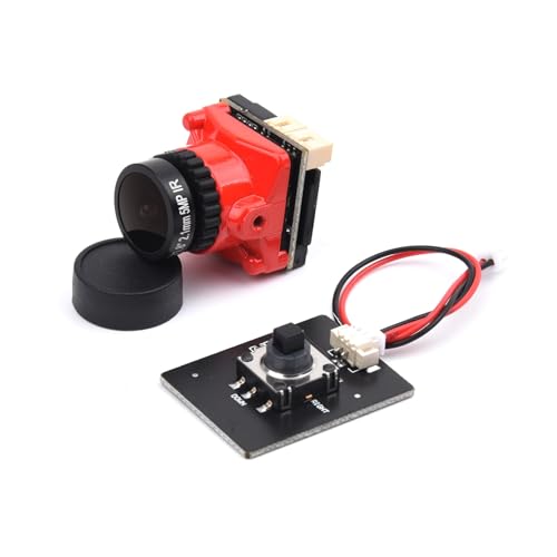 1/1.8 1800TVL �~�j FPV �J���� 2.1mm �����Y 5V-40V �d�� PAL/NTSC OSD ���������\ RC ���[�V���O �h���[���p(Red)
