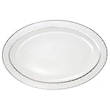 Lorren Home Trends La Luna Bone China 57-Piece Silver Embossed Design Dinnerware Set Thumb #3