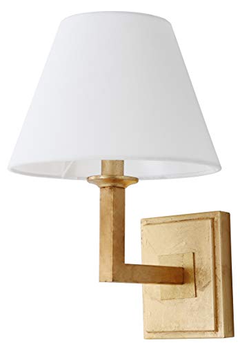 Image of SAFAVIEH Lighting Collection Pauline Modern Contemporary Gold Bedroom Bathroom Vanity Hallway Foyer Living Room Wall Sconce Set of 2 (LED Bulbs Included)