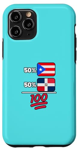 プエルトリカン プラス ドミニカの遺産の国旗 スマホケース iPhone 11 Pro 用
