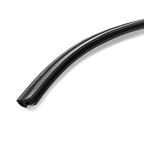 Image of QWORK 20 Feet EPDM Rubber Trim Seal with Top Bulb, Fits Edge 1 /16 inch to 1 /8 inch (Pack of 2)