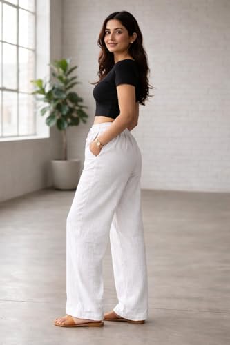 Image of Women Linen Cotton Pants