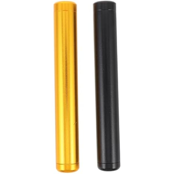 2 wodoodporne metalowe tuby do przechowywania - hermetyczny aluminiowy pojemnik - organizer podróżny, ukryty futerał do organizacji na zewnątrz, portfel, przechowywanie gotówki (11 x 1,5