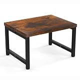 Flottian 9' Wooden Step Stools for Adults Kids,15.4' Extra Wide Heavy Duty Step Stool Holds Up to 300 lbs,Bed Step Stool for High Beds,Stools for Bedroom,Kitchen,SUV ect, Easy Assemble, Rustic Brown
