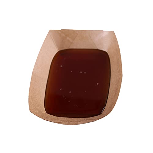 Pack of 50 kraft cardboard bowls, finger food boats, chips box, suitable for chips, snacks, macaroons and other foods - Image 4