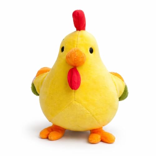Image of Cute Colorful Chicken Soft Toy for Kids | Plush Hen Farm Stuffed Animal Toy | Soft & Hugable Bird Toy for Boys & Girls | Multicolor Cartoon Hen Toy | 20 cm