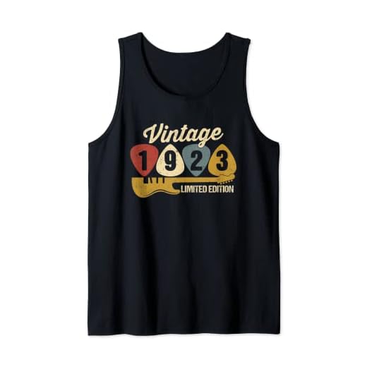 Vintage 1923 cumpleaños retro guitarra 99 cumpleaños fiesta Camiseta sin Mangas