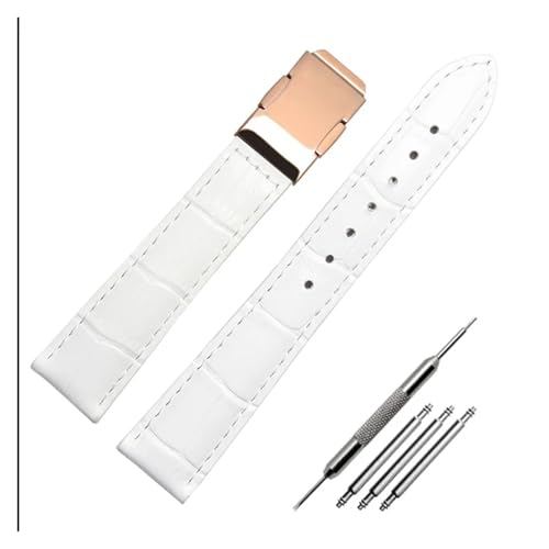 [X] 16mm 18mm bh zCg U[ Xgbv JVI Fit For SHEEN V[Y 5010 5020 h nhCh EHb`oh pXgxg(White rose buckle,18mm)