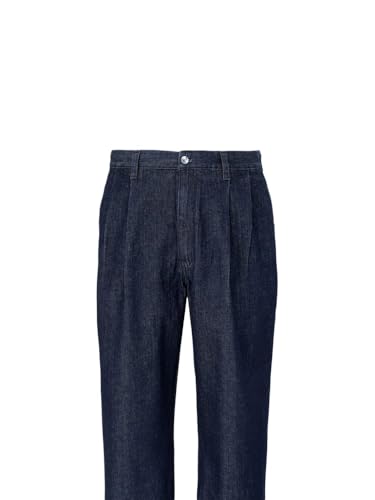 Paul Fredrick Men's Denim Pleated Pants2