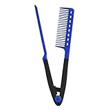 Peine Para Alisar El Cabello Con Agarre - Alisador De Cabello Para Seccionamiento En Forma De V,Cepillo De Plancha Para Peinado Y Alisado Del Pelo - Para Viajes Vacaciones Salidas Hoteles Citas