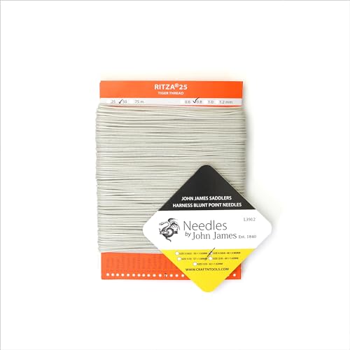 Ritza 25 Silver 0.6mm hilo para cuero encerado miniatura 3