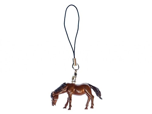 Miniblings Horse Mobile Cell Phone Charm Pendant Horses Animal Farm Pony Rides Brown