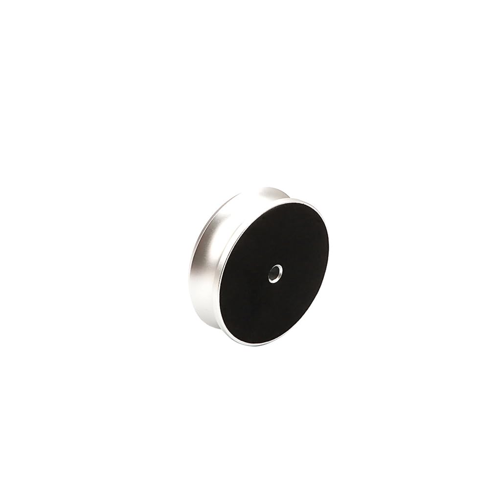 Alnicov Stabilisateur de poids pour platine vinyle, pince de poids, support souple pour disques vinyles LP, argent