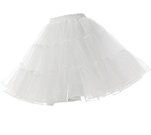 Phoenix® Petticoat Unterrock Tutu Reifrock Petticoat Kleid 50er Hochzeit Petticoat Krinoline Hoopless Rock n Roll Short Unterrock feines Petticoat...