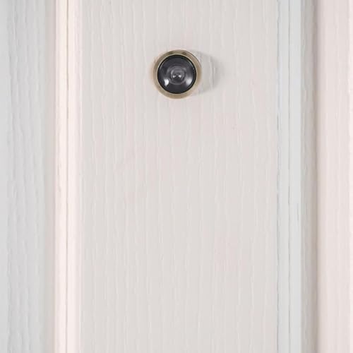 Ojo de pez para puerta Tofficu gran angular 200° lente HD vidrio con cubierta de privacidad latón antiguo 16mm diámetro 40-63mm para seguridad en hogar y oficina miniatura 6