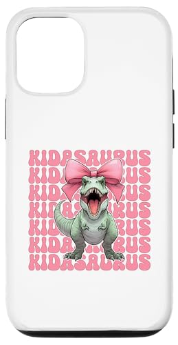 キダサウルス トレックス ティラノサウルス レックス 恐竜 女の子 コケット リボン スマホケース iPhone 12/12 Pro 用