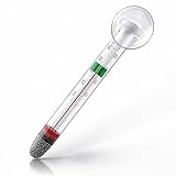 Aquarium Thermometer Analog Glas mit Saugnapf – Präzises Wasserthermometer für Aquarium, Wassertemperatur Messgerät Innen für Süß- und Meerwasser, Leicht Ablesbar, Hohe Genauigkeit, Ohne Batterie