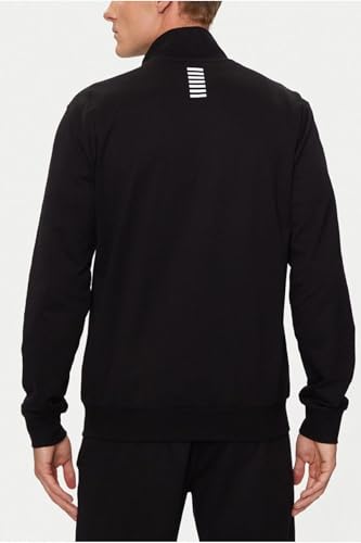 EA7 Sweat zippé molletonné noir pour homme - 2