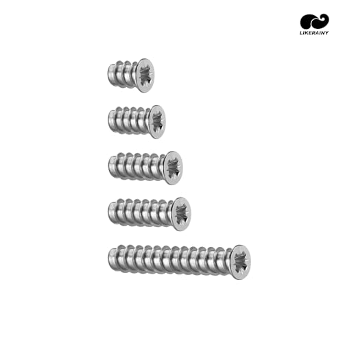 LIKERAINY Steel Euro Screws 6.3 x 16 mm Varianta Furniture Fasteners with Full Threaded Bore Diameter 5mm Special Fixing Screw for Pull-Out Drawer Runners Connecting Screw for Wood 200 Pcs - Image 3