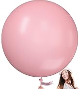 PartyWoo Pink Balloons,4 pcs 36 inch Large Balloons, Light Pink Balloons, Pastel Pink Party Ballo...
