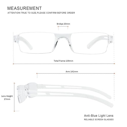 Image of 8 Pack Reading Glasses, Blue Light Blocking Computer Reading Glasses for Women and Men, Lightweight Readers (4 Color+4 Clear,+3.25Magnification)