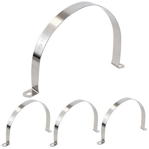 OURU 4pcs 4 Inch Conduit Clamp 304 Stainless Steel, Rigid