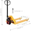APOLLOLIFT Pallet Truck Hand Pallet Jack Truck 5500lbs Capacity 27 W x 48 L Fork Size with Extra Stopper- PU Wheel