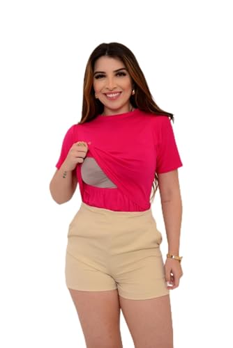 Blusa amamentação camiseta feminina maternidade t-shirt gestante ...