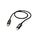 Price comparison product image Hama Fabric USB 2.0 C Plug - Lightning Plug to Charge (480 Mbps, Nylon, 3A, Gold Plated, 1.5 m) Black