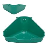 Corner Litter Pan for Ferrets, Rabbits, Rats, Guinea Pigs and Other Small Animals, Splash Proof Triangle Potty Trainer Corner Litter Bedding Box for Baby Rabbit, Chinchillas (S