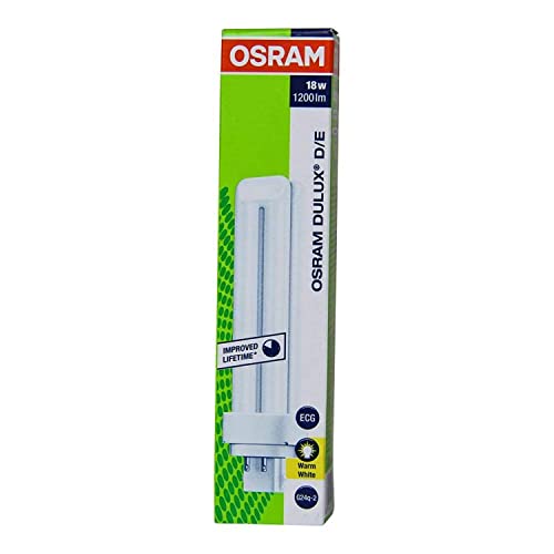 Osram Duluxstar D/E Compact Fluorescent Bulb 18W Cfl Bulb G24Q1 4Pin - Warm white