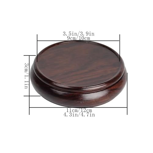 Support pour bonsaï grand format et socle de vase théière en bois d'ébène - 3