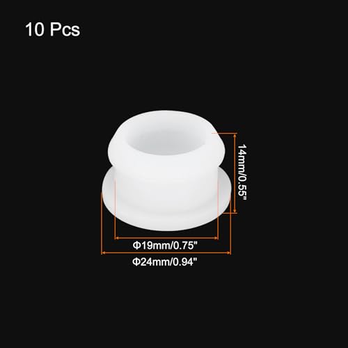 Image of MECCANIXITY Silicone Snap in Locking Hole Plugs Rubber Panel Seal Cover Flush Type Panel Round for Kitchen Rubber Bulkheads Waterproof Sealing Plugs 19mm /0.75 Inch Dia Transparent,Pack of 10