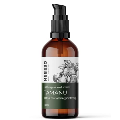 Aceite de tamanu 100% orgánico prensado en frío 100 ml | El aceite de tamanu ayuda en el tratamiento de la placa de la uña enferma, acné, espinillas, cambios alérgicos en la piel, hongos