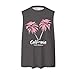 Big and Tall Palm Tree Graphic Tank Tops for Men Sleeveless Shirts Pullover Loose Running Workout Tops Muscle Vest
