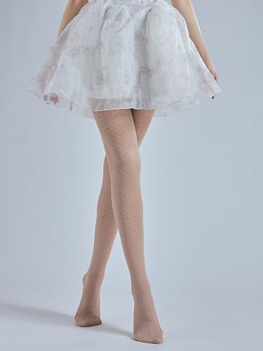 Image of Sahabowi Women Tights, Female Sheer High Waist Pantyhose, Vintage Control Top Stockings