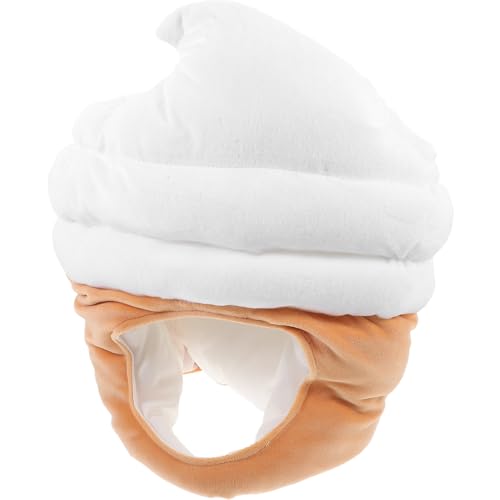 Chapeau cosplay crème glacée peluche douce taille unique accessoire de fête au design rigolo