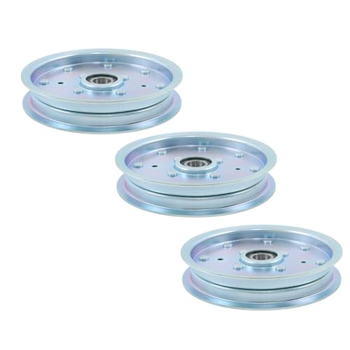 ALL-CARB 3Pcs AUC10172 Deck Flat Idler Pulley Replacement for John Deere Z335E Z525E Z535M Z535R Z540M Z540R Lawn Mower Replaces GY22355 280-807 15959