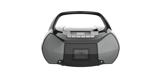 SYLVANIA SRCD286-SLVRBLK Caixa de rádio portátil CD Boom