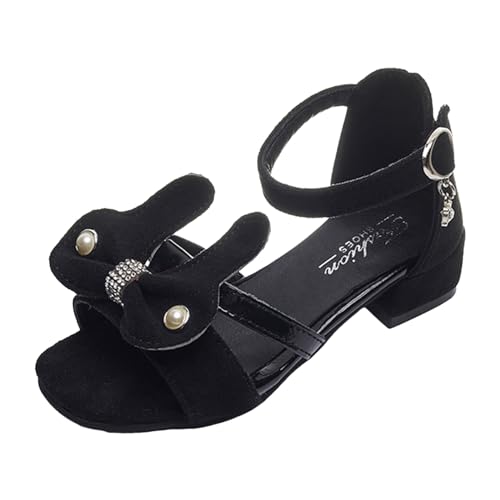 IWIHMIV Girls Dressy Sandals Girls Open Toe Low Heel Dress Sandals Lightweight Comfortable Cute Summer Shoes for Toddler