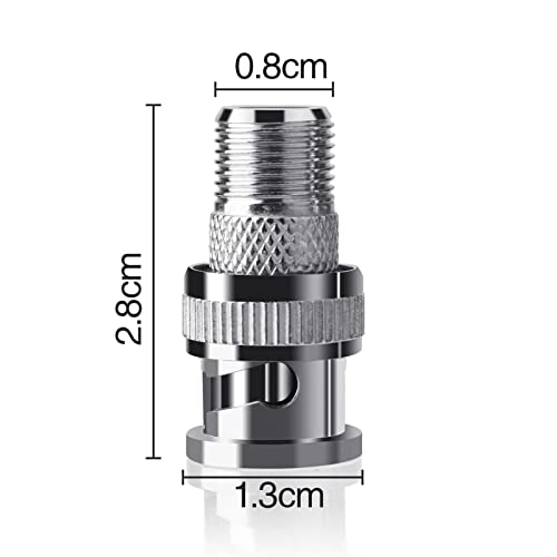 Saisn Bnc Male To F-Type Female Connector F81/F-Pin/F To Bnc Convertor Coaxial Cable Adapter For Rg6 Rg59 Cctv Camera (20 Pack) #TOP4