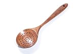 Islandoffer Premium Teak Handcrafted Colander Ladle Skimmer Scoop Strainer Spoon Long Handle Kitchen