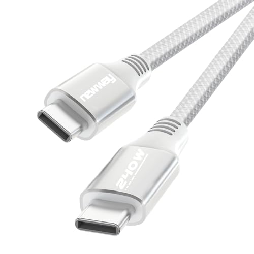 NEWWAY 2024 - Cable USB C a USB C 240W 2 Madres - Carga rápida USB tipo C - Nylon trenzado -...