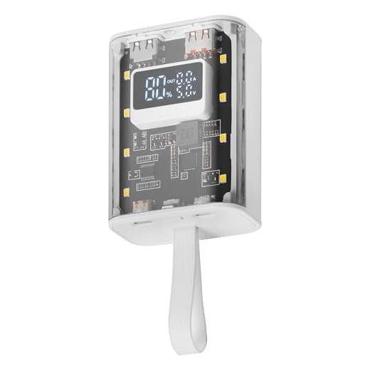 Mars Gaming MPK-10K, Power Bank Compacta 22.5W, Carga Rápida QC3.0 & PD3.0 10000mAh, Monitorización Inteligente de Batería con Carga Múltiple, Cordón + Linterna LED, Conectividad Universal, Blanco