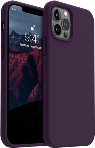 Image of Back Cover for iPhone 13 Pro Case,[Military Shockproof Protection] Liquid Silicone Case with [Soft Anti-Scratch Microfiber Lining for iPhone 13 Pro (Wine Red)