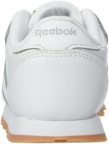 Reebok Baby Classic Leather Sneaker, FTWR White/FTWR White Rubber gum-02, 4 US Unisex Infant | Image 2