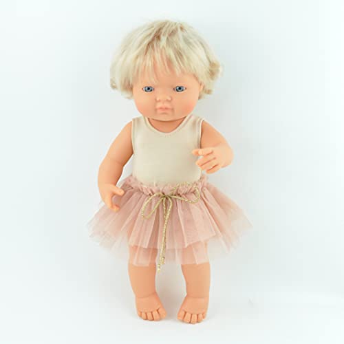 Miniland Ballerina Clothes, Doll Clothes, Doll 38 Cm, Doll Tutu Skirt, Tutu Skirt, Doll Body, Ballerina Outfit, (Nude, Tutu Skirt) #TOP4