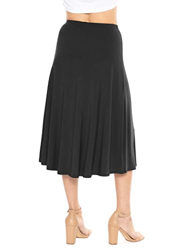 Stretch Is Comfort Women'S A-Line Midi Skirt Black Medium thumb #2